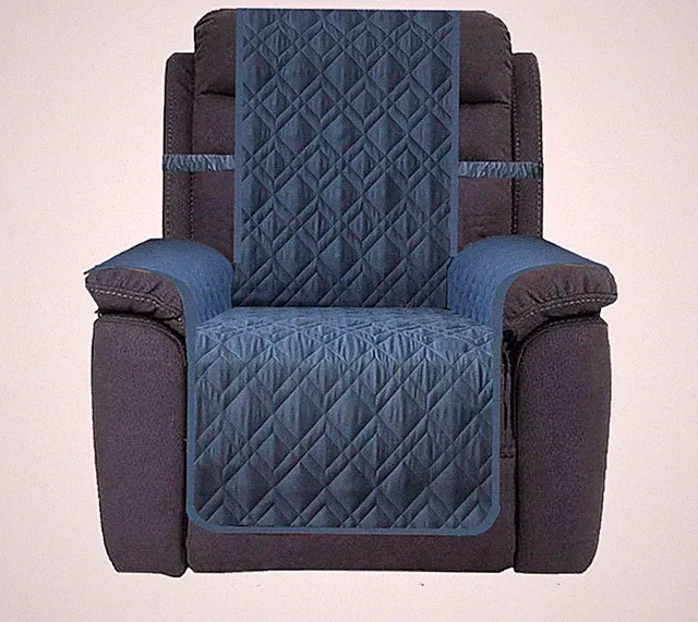 Waterproof Recliner Cover 30" Blue Polyester Nonslip Pet Furniture Protector