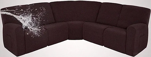 Waterproof Recliner Cover for Large Sectional Sofa - Chocolate, Pet & Kid Safe