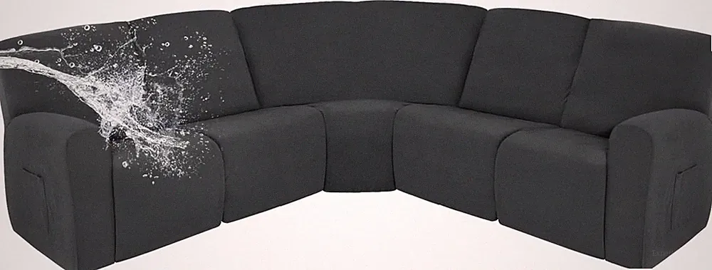 Waterproof Recliner Cover for Large Sectional Sofa, Dark Gray, Pet & Kid Safe