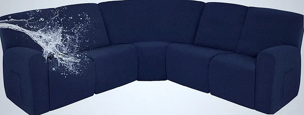 Waterproof Recliner Cover for Large Sectional Sofa - Navy, Pet & Kid Friendly