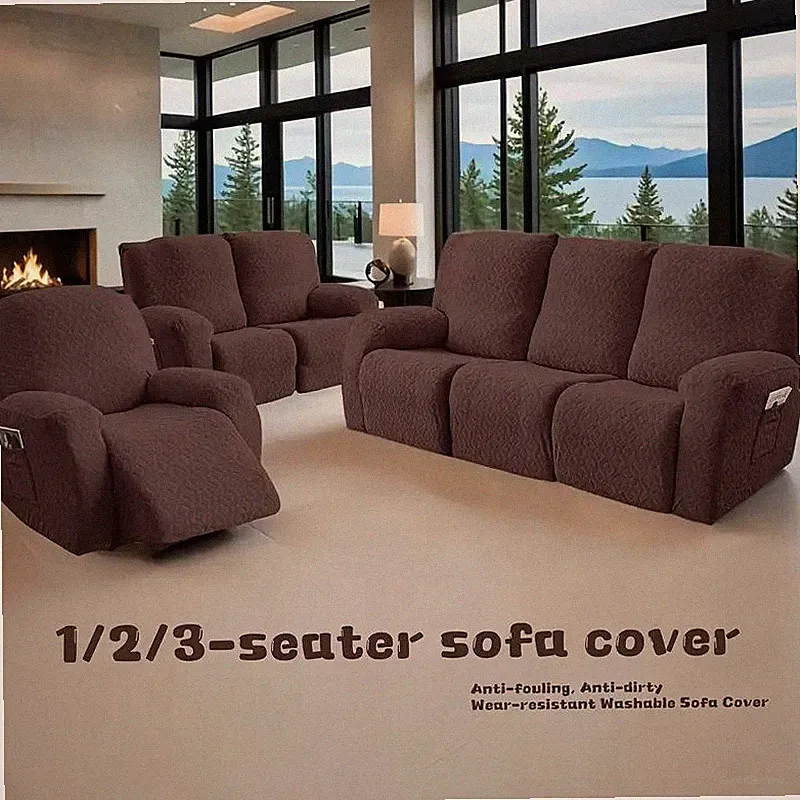 Waterproof Recliner Sofa Cover, 1/2/3-Seater Stretch Jacquard Couch Covers