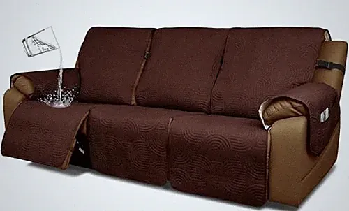 Waterproof Recliner Sofa Cover,Non Slip Couch Cover for 3 Seater Coffee