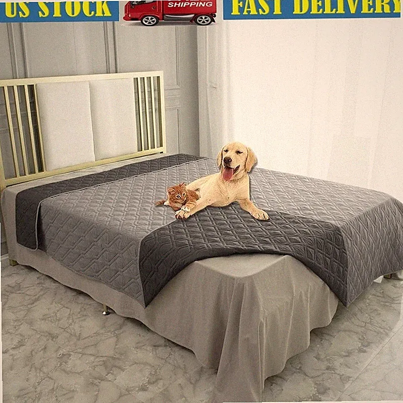 Waterproof Reversible Furniture Protector Cover Sofa Bed Pets Machine Washable
