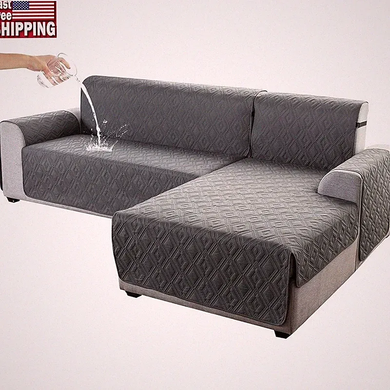 Waterproof Reversible Sectional Couch Covers L Shape Furniture Protector Durable