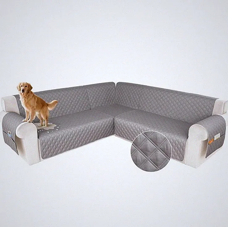 Waterproof Sectional Couch Cover L Shape Sofa Protector Non Slip Pet Friendly