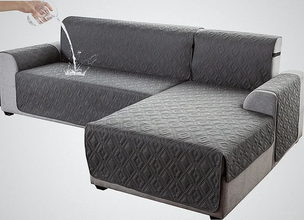 Waterproof Sectional Couch Covers for Dogs L Shaped Sofa Covers Chaise