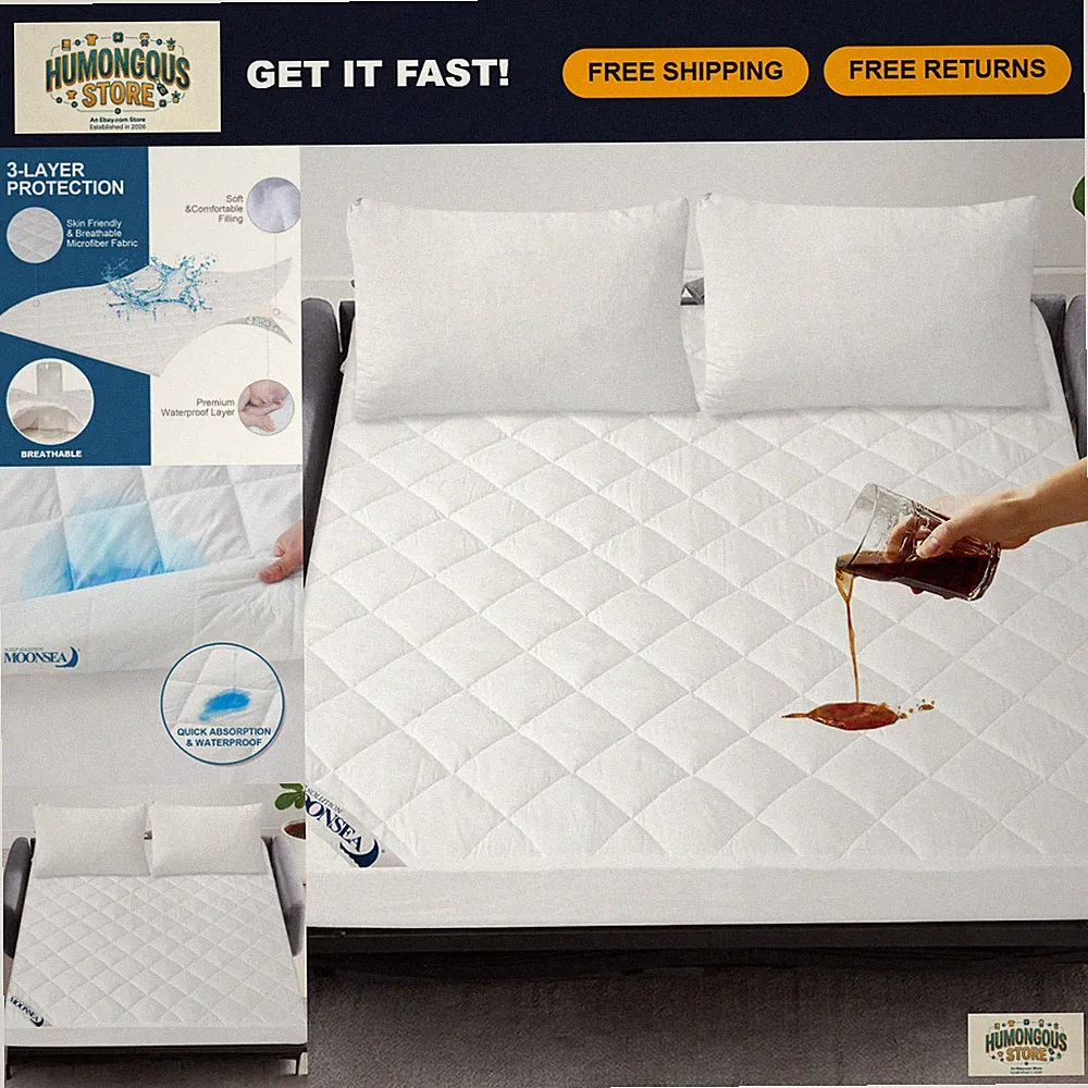 Waterproof Sofa Bed Mattress Protector Pad, 54"x72", Stain Resistant, Hypoallerg