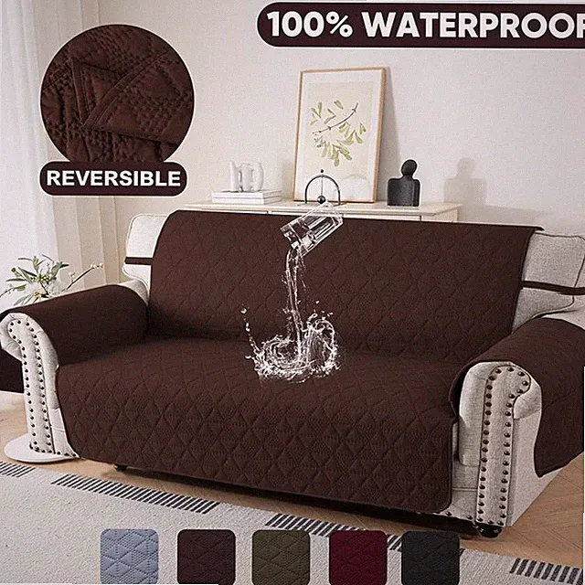 Waterproof Sofa Couch Covers for 3/4 Cushion Non-Slip Washable Furniture Protect
