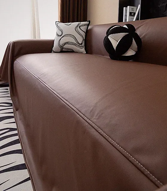 Waterproof Thick PU Leather Sofa Covers for Sectional Sofa Luxury Couch Cover...