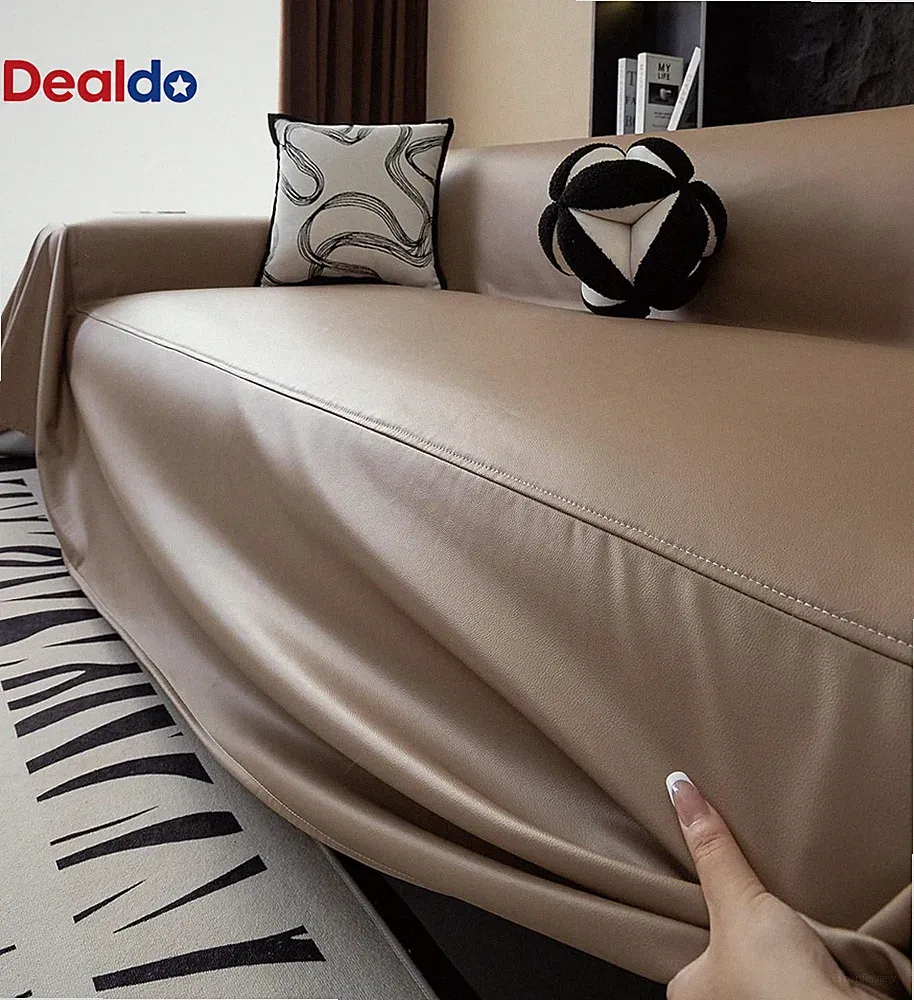 Waterproof Thick PU Leather Sofa Covers for Sectional Sofa Luxury Couch Cover fo