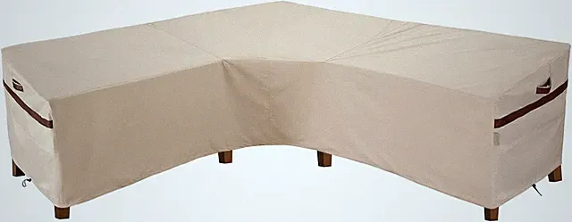 Waterproof V-Shaped Patio Sectional Lounge Set Cover 90''W x 90''L