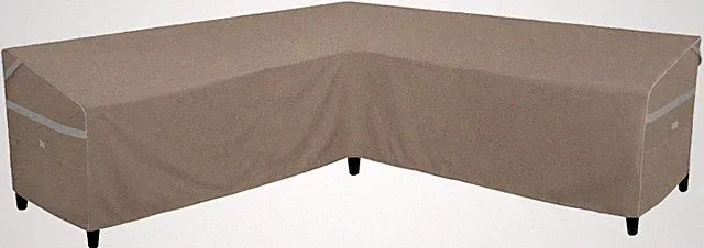 Waterproof V-Shaped Sectional Sofa Cover for Outdoor - 115" Brown
