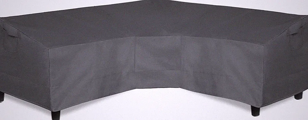 Waterproof V-Shaped Sectional Sofa Cover, Heavy Duty, Dark Gray, 118" L