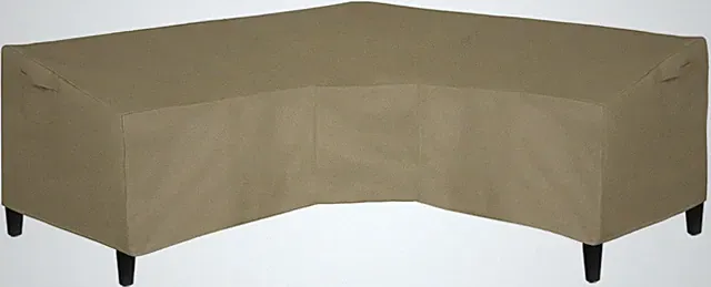 Waterproof V-Shaped Sectional Sofa Cover, Heavy Duty Outdoor Protection, Camel