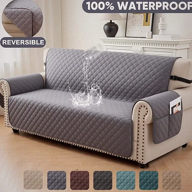 Waterproof & Washable Reversible Sofa Cover Recliner Protector for Pet Friendly