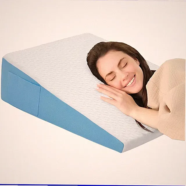 Wedge Pillow for Sleeping, 7.5" Bed Wedge After Surgery, Back Pain Relief, Me...
