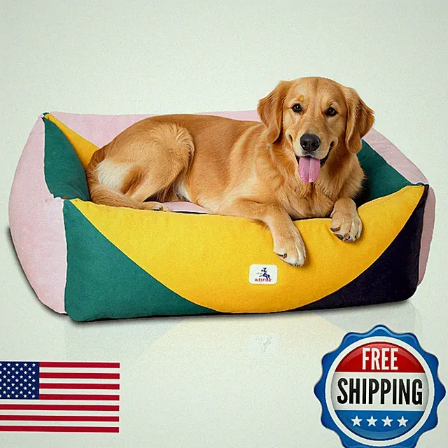 Welfibr 290 GSM Cotton Canvas Dog Couch Bed Washable Removable Cover Tough Bolst