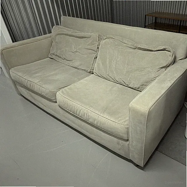 West Elm 76” Henry Sofa Dove Gray Upholstered Couch Modern Track Arm