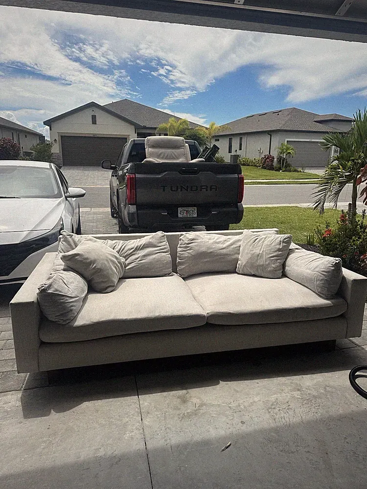 West Elm Harmony Couch Large Grey Some Minor Stains/issues