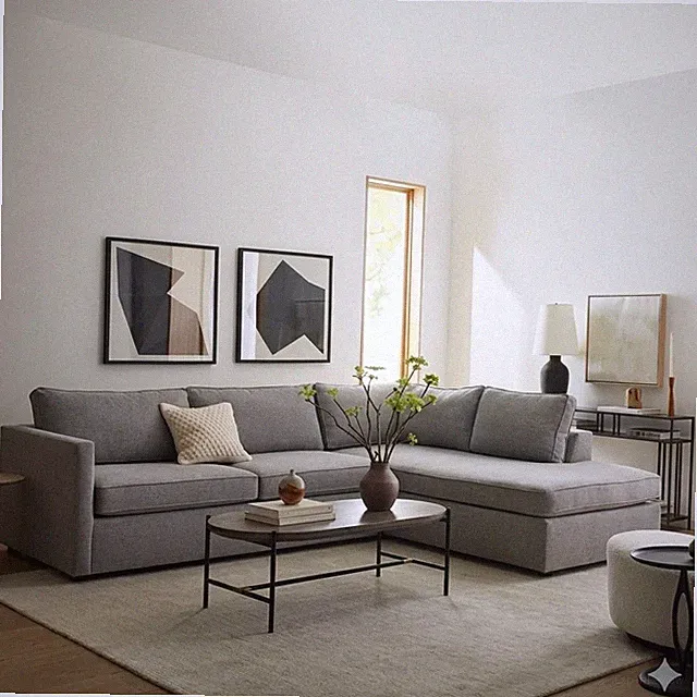 West Elm - Harris 2-Piece Bumper Chaise Sectional – Great Condition - Storm Grey