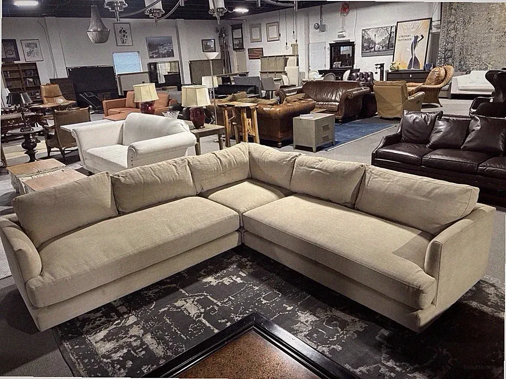 West Elm Haven Upholstered 3 pc Sectional Sofa