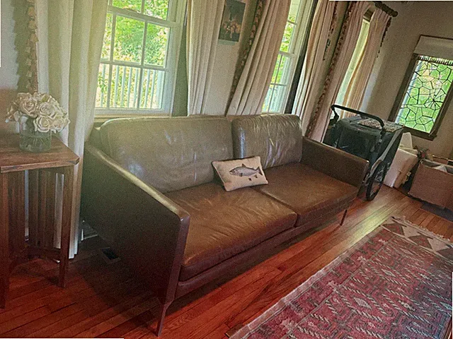 West Elm Leather Sofa