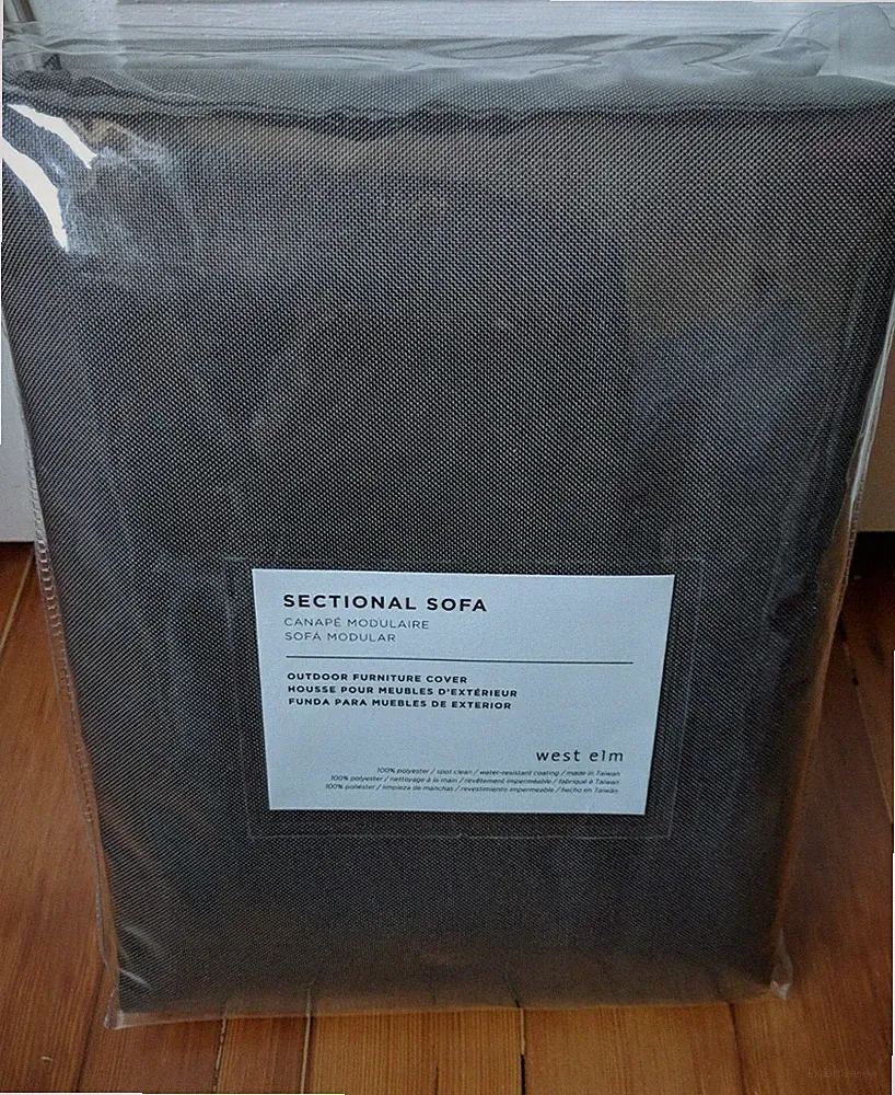 West Elm Outdoor Sectional Sofa Cover--New 75" L x 39.5" W x 25" H