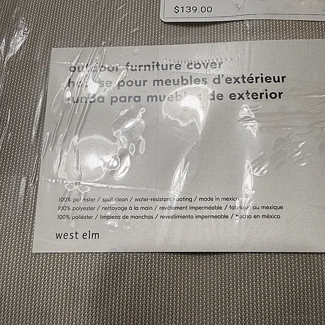 West Elm Porto Outdoor Furniture Cover $139
