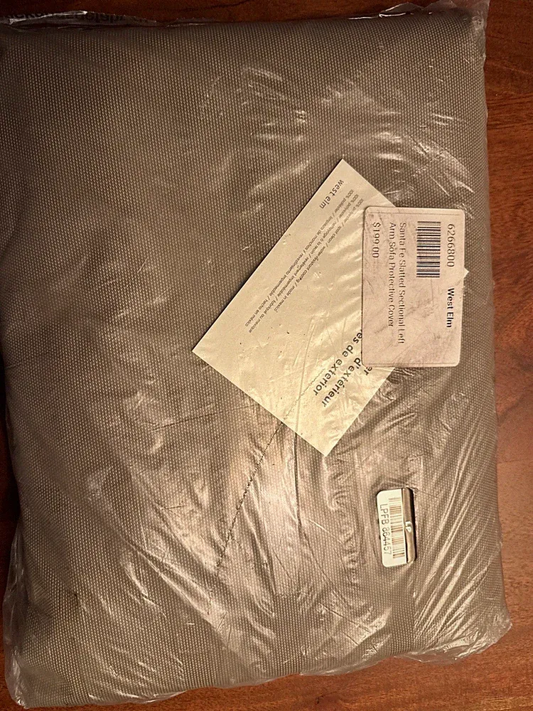 West Elm Santa Fe Slatted Outdoor Sectional Protective Cover Left Arm