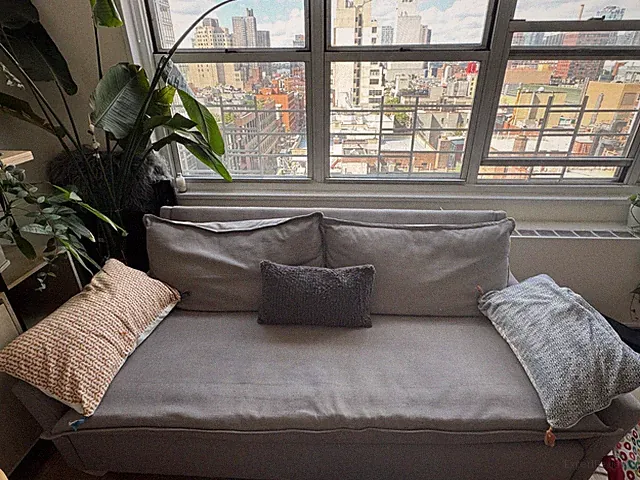 West Elm Sofa – Linen Weave Gravel - 78 inches