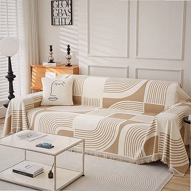 WEYOND Boho Chenille Couch Cover Washable for 3-Cushion Sofa & Sectional