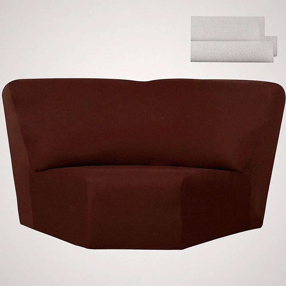 Weysat Corner Sofa Cover Sectional Corner Couch Covers, Brown, Milk Silk | No...