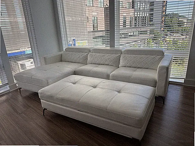 White Leather Sofa Set