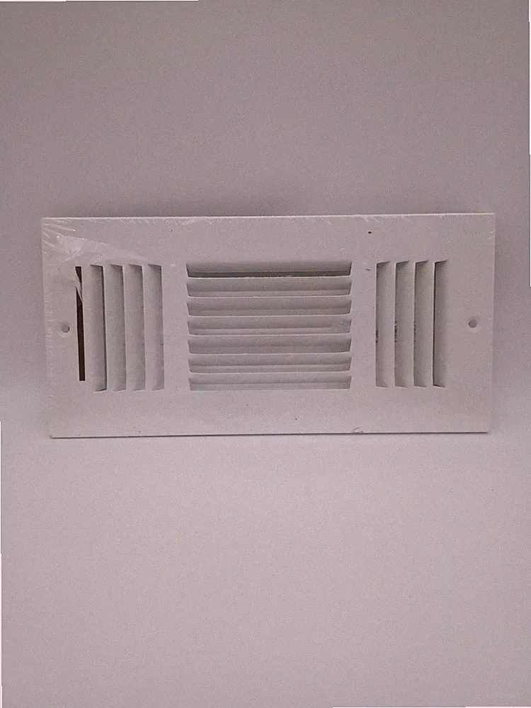 White Metal Air Vent Cover Grille Register HVAC Wall Ceiling 3‑Section Slats
