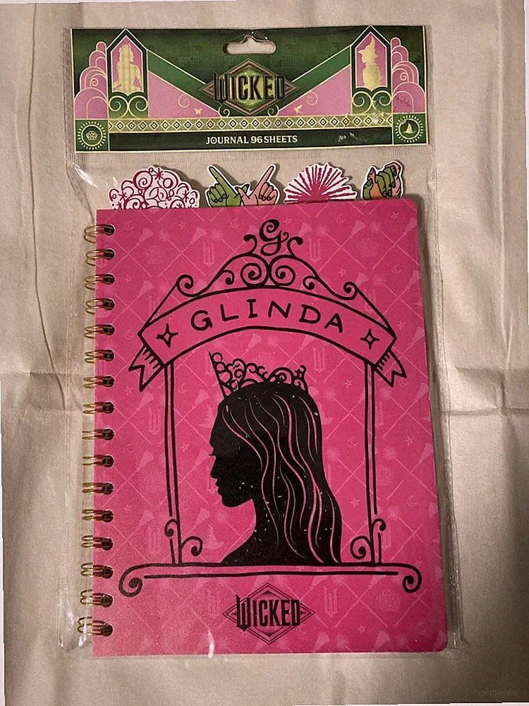 Wicked Glinda Pink Journal Notebook Spiral Bound 96 Pages Bookmarks Sections NEW
