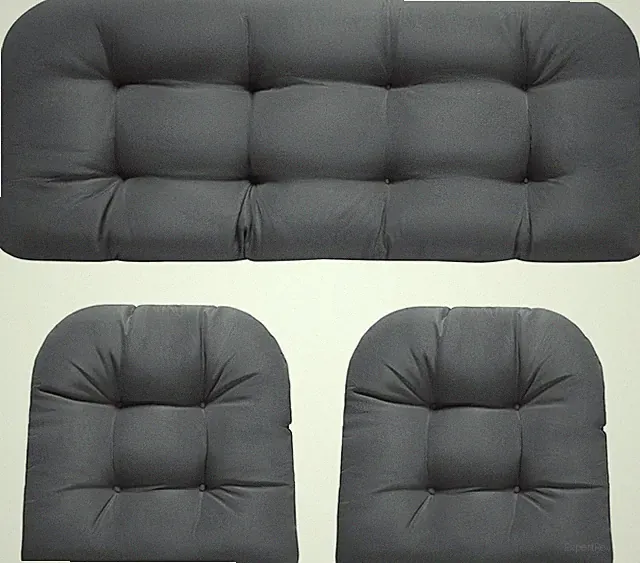 Wicker Chair Cushions, Waterproof Outdoor Loveseat Cushions for Patio Furniture