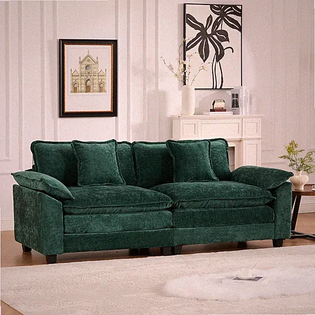 Wider Armrest LoveSeat (Ottoman is not included), Modern Sectional Couch, for