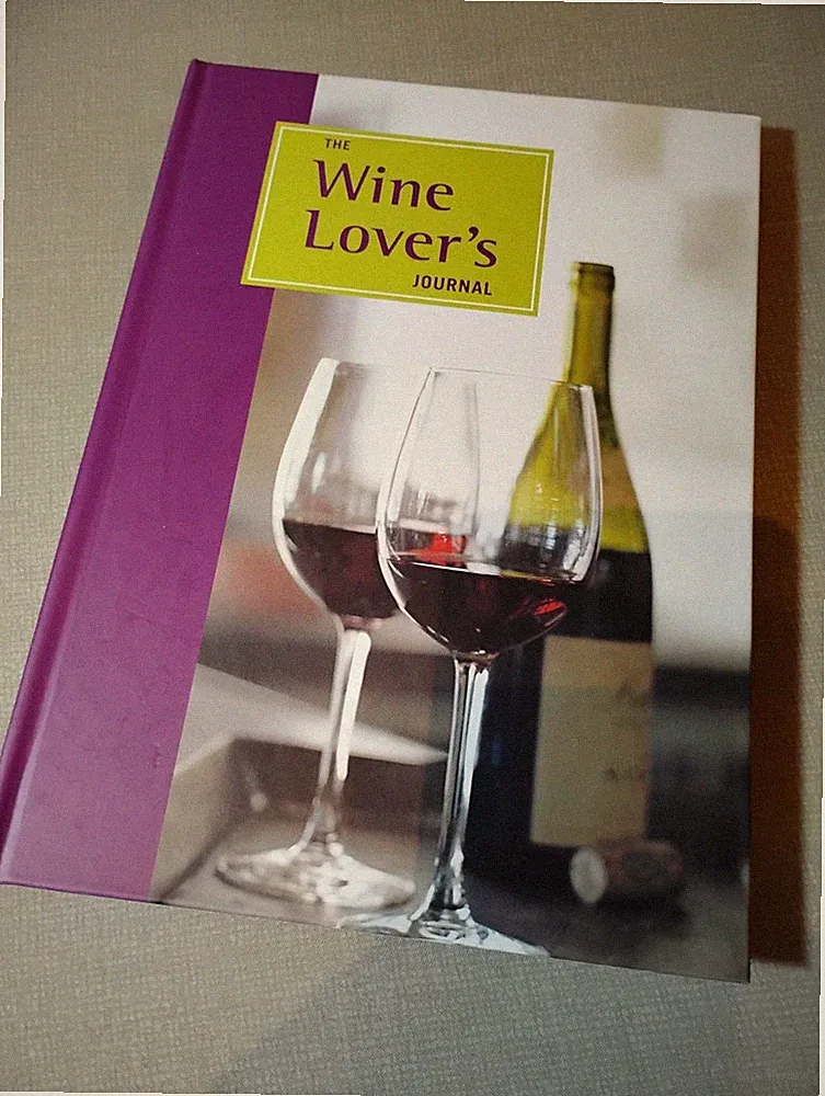 Wine Journal Hardcover Notebook Spiral Binding and Wine Labels Rating Sections
