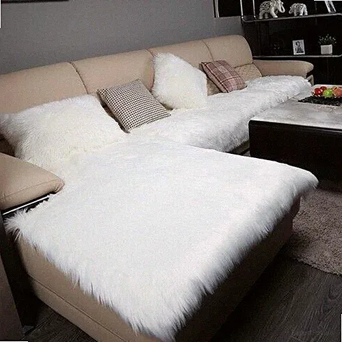Winter Plush Sectional Sofa Cover Fluffy Faux Fur Cover Couch Cover Sofa Towel