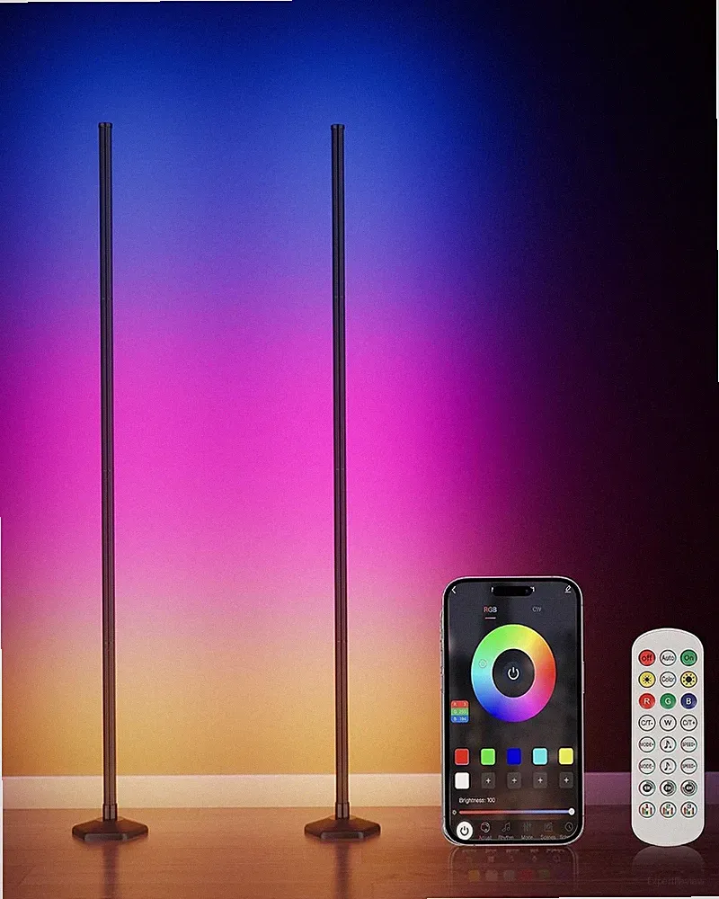 Wisimmall 2 Set LED App voice rem. control Color Floor Lamps. $39.99 CRAZY PRICE