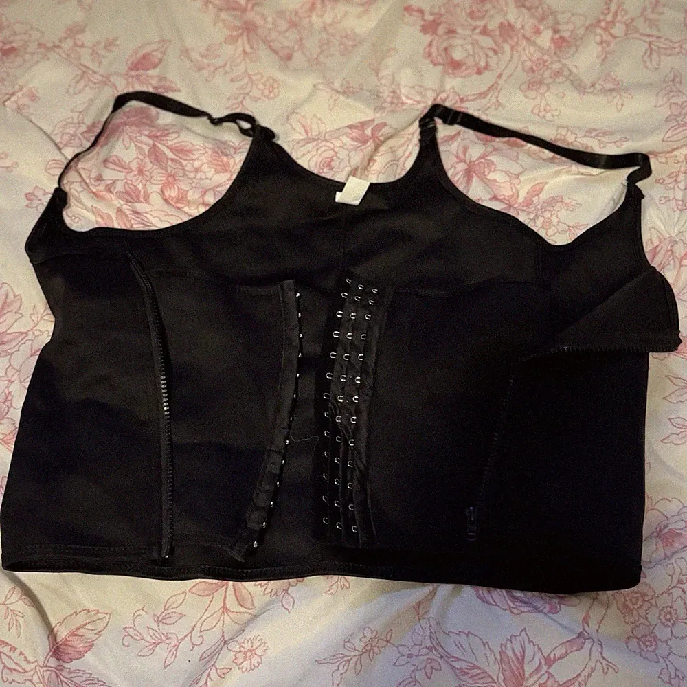 Women's Black Waist Trainer Shapewear XL Adjustable Hook & Eye Closure