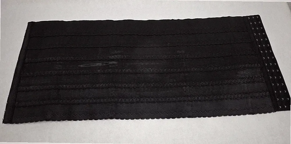 Women's Waist Trainer Black Hook and Eye Stays size XL