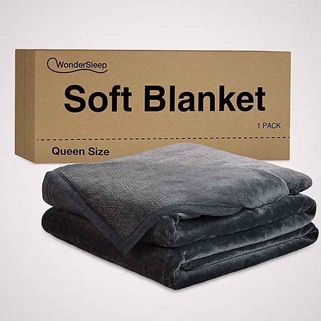 WonderSleep Soft Queen Size Blacket, All Season Micro-plush for Bed Sofa, 90x90