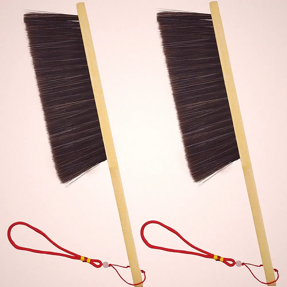 Wooden Dust Brush Hand Broom Bench Brushes with Bristles for Counter Bed Sofa