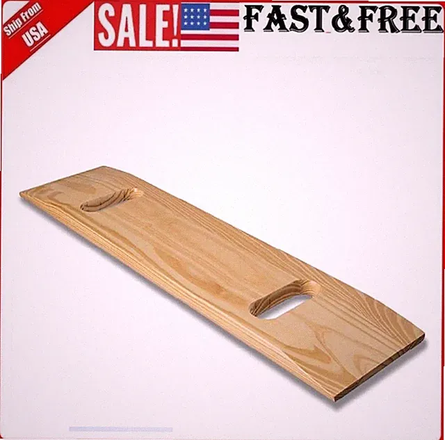 Wooden Transfer Slide Board Patient Bed Medical Wheel Chair Move Wheelchair Grip
