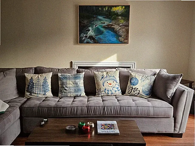 XL grey microfiber sectional with chaise in good condition