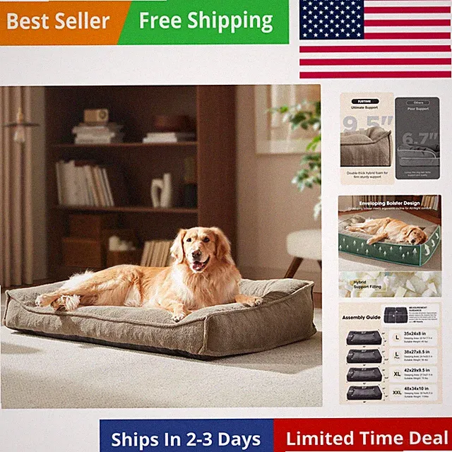 XL Orthopedic s Large Sized Dog, Extra Thick Supportive Comfort Pet Sofa, Erg...