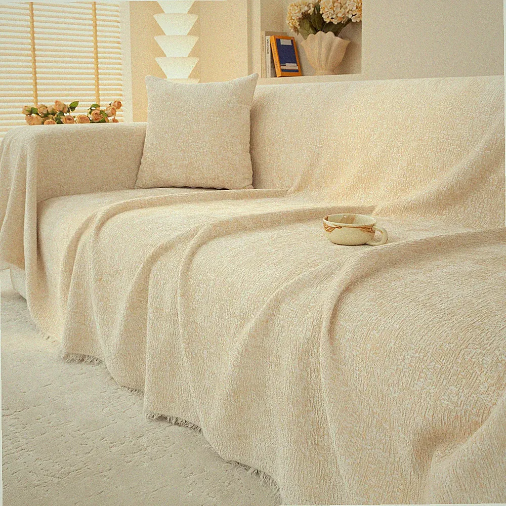 XL XXL Chenille Sofa Slipcovers Ultra Soft Sectional Couch Cover Elegant Decor