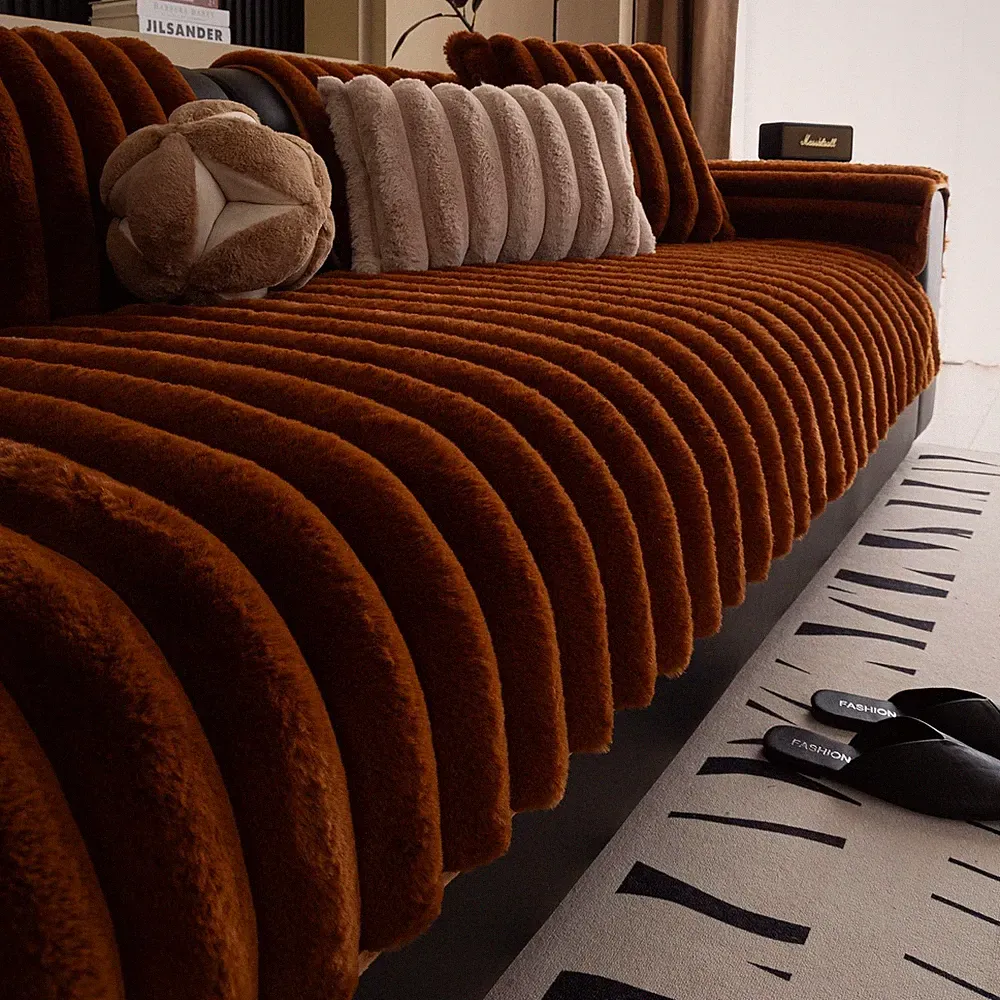 faux fur sectional couch cover