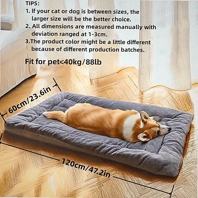XXLargePlush Dog Bed Sofa Thickened Super Soft Polyester Pet Mat